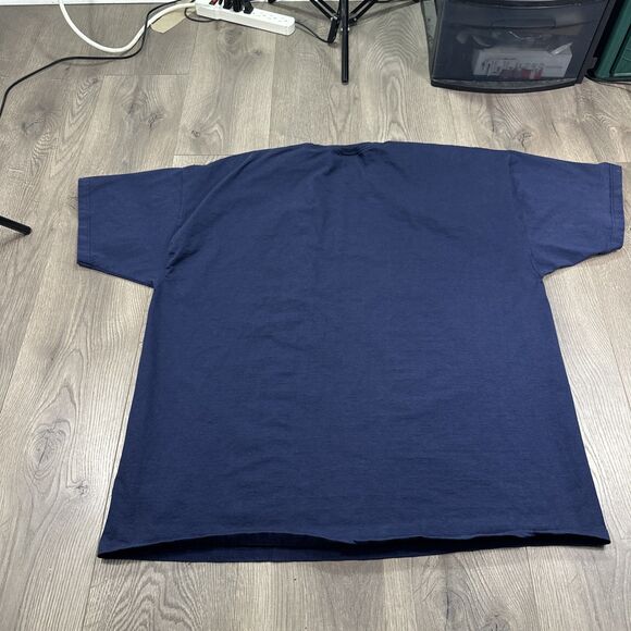 Vintage Y2K Adidas Basketball T-Shirt Blue Dunk Mens Size 3XL - Picture 6 of 6